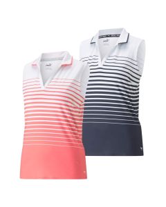 Puma Women's 2023 Mattr Sleeveless Stripe Polo